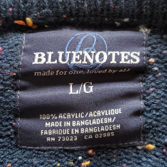 Blue Knit Sweater with Elbow Patches - Picture 5 of 6